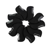 BnyHjir 12 Pieces Golf Iron Covers PU Leather Golf Iron Head Cover 13.5×7.5cm Headcover With With Transparent Window Durable Light G-olf I-ron Headcovers For All Irons Clubs Right Left Handed Golfer