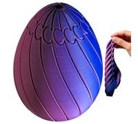 BnyHjir 2 Pieces Easter Twisty Fidget Egg, 5.6x4.7cm 3d Printed Slippery Egg Fidget, Twisty Fidgets Eggs, Easter Sensory Toys, Rotating Fidgets Puzzle Toy, DualMotion Toy For Teens Adults Home