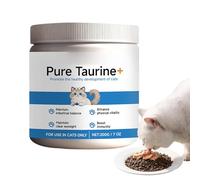 BnyHjir 200g Cat Supplements Taurine, 9.1x7.5cm Quick Dissolving Cat Food Supplements, Taurine Supplement Powder For Cats, Pet Nutrition Supplement Powder Supports Immune And Digestive Health