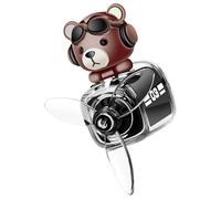 BnyHjir Airplane Car Air Freshener, Cute Bear Car Air Freshener Propeller, Long Lasting Perfume Fragrance, Automotive Refresher Diffuser Aromatherapy Ornament