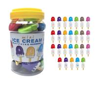 BnyHjir Alphabet Match Game, Alphabet Learning Ice Cream Matching Toy Set Letter Matching Games, Shape Letters Learning Toy Color Recognition Letter Toys For Kindergarten Learn English Words