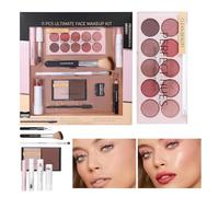 BnyHjir Beginner Makeup Set | Full Make up Kit for Girls | Eyeshadow Concealer Brush Lipstick Highlighter for Shopping Halloween Work Wedding Women Dating Birthday
