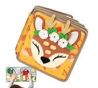 BnyHjir Busy Toys for Toddler - Toddler Busy Toy Felt Book,Fine Motor Skills Training Sensory Board, Early Education Activity for 1-3 Years Old Girls Boys Preschoolers
