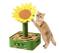 BnyHjir Cat Toys,Puzzle for Cats with Sunflower Design | Anti-Tip Base Game Scratcher for Mental Exercise Training Boredom Relief Indoor