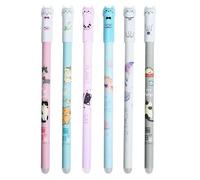 BnyHjir Erasable Pens for School - Ballpoint Pens for Kids - Cat Pattern Stationery Supplies 0.5mm for Event Planners Reporters Office Meeting Journaling Boys Girls School