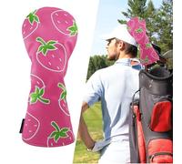 BnyHjir Golf Club Covers, Protective Strawberry Driver Sleeve, Waterproof Anti-Wear Club Head Protection for Vacation Golf Course Driving Range Outdoor Practice Tournament Clubhouse