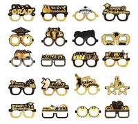 BnyHjir Graduation Paper Glasses Frame - Class of 2025 Photo Props | Paper Cute Party Favors Holiday Supplies Grad Decorations for Classroom Home Kids Boys Girls College High Preschool
