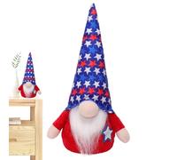 BnyHjir Independence Day Gnome,Swedish Tomte Plush 28cm,July 4th - Red White Blue Handmade Tomte Ornaments for Home Party Decorations Memorial Presidents Veterans Days Tiered Tray Shelf Tabletop