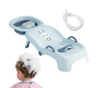 BnyHjir Kids Hair Washing Chair, Folding Shampooing Recliner, Head Rest Recliner Rinser Seat for Home Ages 0-10 Boys Girls Bathroom Salon Toilet