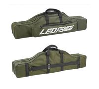 BnyHjir Portable Fishing Rod Bags, 80cm Fishing Tackle Bag Fishing Carry Case Carrier, 600D Oxford Folding Fishing Pole Bag Waterproof Carry Organizer Outdoor Waterproof for Fishing Camping Hiking