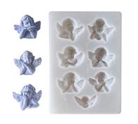 BnyHjir Resin Mold, 7-Cavity Angel Resin Molds Silicone, Easy Release Craft Supplies, Bag Charm Crafting Tools for Soap Making Pendant Keychain Accessories Art Projects
