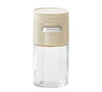 BnyHjir Small Salt Pot,Glass Sugar Dispenser Pourer | Precise Quantitative Seasoning Pourer, Non-Slip Pepper Container for Kitchen Dining Table