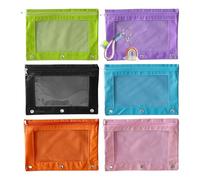 BnyHjir Storage Bags for Toys - Stationery Pouch - with Rainbow Pendant Aesthetic Cute Reusable Zipper Case for College Travel Commute Kids Students Men