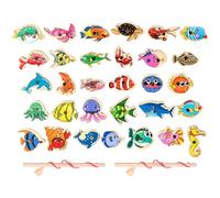 BnyHjir Toddler Fishing Toy - Fishing Sensory Game,Interactive Fine Motor Skill Toys, Educational Homeschool Supplies for Parent-Child Interaction Sensory Play