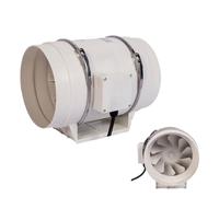 BNZCZY Inline Duct Fan With Variable Speed Controller, Quiet Exhaust Fan With All Copper Motor, 2550 R/min, Inline Bathroom Extractor Fan For For Growth Tent, Hydroponics, Home(Size:XL)