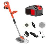 BNZCZY Telescopic Cordless Weed Eater, Lightweight Grass Trimmer With Adjustable Handle, Safety Lock & Digital Display For Home Yard & Garden(Color:6000mAh)