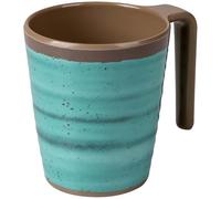 BO-Camp 6181401 Bc Mug Halo Melamina Aqua for Adults, Designed for Everyday use, 4 Pieces
