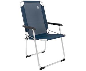 Bo-Camp Copa Rio XL Deluxe d.bl Chair, Blue, Plastic, Solid, Armless, Rectangular/Square, Height Adjustable, Camping