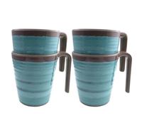 Bo-Camp Mug Halo L Melamine 4 Pieces Aqua