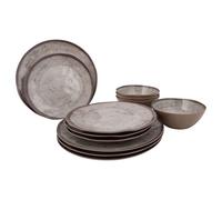 Bo-Camp Tableware Halo Melamine 12 Pieces Beige