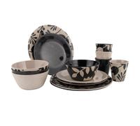Bo-Camp Tableware Mix & Match 16 Pieces Beige/Black