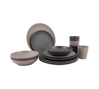 Bo-Camp Urban Collection Tableware Folk (16 Pieces / Beige/Grey)