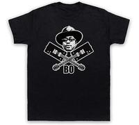 Bo Diddley The Originator R&B Rock Guitar Unofficial T-Shirt Unisex Tee Shirt Size S Black