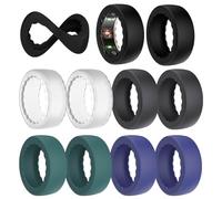 BO&DQQ 10 Pack Ring Cover Compatible with Oura Ring Gen 4/4 Ceramic,Gen 3 Horizon/Heritage, Anti-Scratch Elastic Silicone Protector Case for Smartring Men Women Working Out Gym