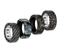 BO&DQQ 4 Pack Smart Ring Silicone Protective Case Compatible with Oura Ring Gen 4/4 Ceramic, Gen 3 Horizon/Heritage - Anti-Scratch Protection, Elastic Case for Men & Women Accessories