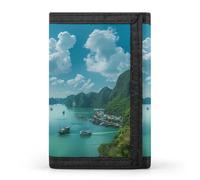Bo Hon Lsland -Vietnam Trifold Wallet Slim Wallets with ID Window Credit Card Pockets for Men Women