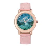 Bo Hon Lsland -Vietnam Women's PU Leather Strap Watch Analog Quartz Watch Casual Wristwatch for Home Work