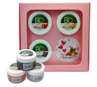 BO LIPS GIFT BOX | Nourishing Lip Balm | Assorted Flavours Strawberry, Chocolate, Vanilla With Natural Almond Oil | For Glossy Soft Lips (Pack of 3)