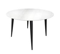 Bo Living Milano Round Dining Table, Black And White, W120Xd120Xh75Cm