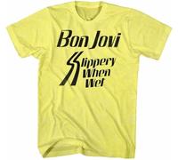 Bo@n Jo@vi Slippery When Wet Album Cover Mens T Shirt Rock Band Concert Tour Merch