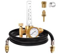 BO WELD Argon CO2 Regulator Flow Meter Gas Regulator with 6.8ft Gas Hose for TIG MIG Welder