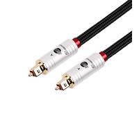 BOAACOUSTIC JIB Audiophile HiFi Digital Fiber Optical Digital Audio Cable, Toslink Cable for Soundbar TV Digital Optical Audio Cable Toslink, Compatible with Samsung, LG, Sony, Xbox 5m