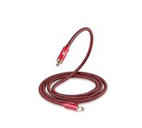 BOAACOUSTIC JIB Audiophile HiFi Toslink Digital Optical Audio Cable 1m, Multi-Channel, Sound Bar, Home Theatre, Gold-Plated Connectors, 1 m, red