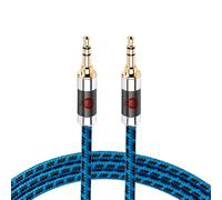 BOAACOUSTIC JIB Aux Cable 3.5mm -1.5m- Nylon Braided Aux Lead for Car, Headphone, iPhone, iPad, iPod, Samsung, MP3 Player, Smartphone, Echo Dot, Tablet, Home Stereos, Laptop and More -1.5m