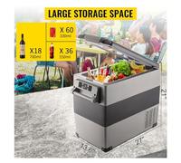 BOABEODVB 20L 22L 35L 45L 55L Car Refrigerator Mini Fridge Freezer Portable Compressor Cooler 12/24V DC 110-240V Ice Box For Camping(55L)