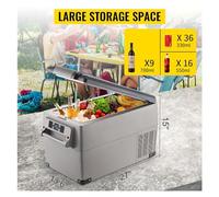 BOABEODVB 20L 22L 35L 45L 55L Car Refrigerator Mini Fridge Freezer Portable Compressor Cooler 12/24V DC 110-240V Ice Box For Camping(35L)