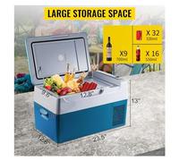 BOABEODVB 20L 22L 35L 45L 55L Car Refrigerator Mini Fridge Freezer Portable Compressor Cooler 12/24V DC 110-240V Ice Box For Camping(22L)