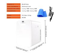BOABEODVB 20L Car Refrigerator Portable DC12V Mini Fridge Compressor Cooler Box For Caravan Camping Travel Or Cosmetic Freezer(C)