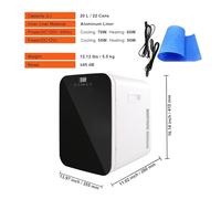 BOABEODVB 20L Car Refrigerator Portable DC12V Mini Fridge Compressor Cooler Box For Caravan Camping Travel Or Cosmetic Freezer(B)