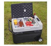 BOABEODVB 20L Portable Car Refrigerator With Wheel Compressor Fridge Freezer Cooler Ice Box Keep Cool For Camping Fishing