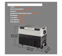 BOABEODVB 35L 45L 55L Car Refrigerator Mini Fridge Freezer Portable Compressor Cooler Ice Box Keep Cool For Camping Travelling(55L)