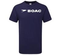 BOAC T-shirt British Airline Flight Crew Airport Classic Logo