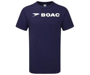 BOAC T-shirt British Airline Flight Crew Airport Classic Logo