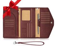 BOACAY Travel Wallet & Passport Holder - Slim Document Organizer for Women & Men - Waterproof Case for Cards, Boarding Passes, Key with Wristlet