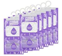 Boadw 10 x 230 g Hanging Dehumidifier with Fragrance, Wardrobe Moisture Absorber for Basement, Bedroom, Washrooms, Against Moisture, Anti-Mould, Deodorising Desiccant Bag - Lavender