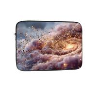 BOAIHH 12 inch Light Computer Bag, Exquisite Purple Particle Swirl Print Pattern, Suitable for Business Travel, Work, Commuting